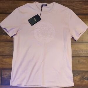 "NWT Versace"  Light Pink Medusa Tee. Size 44.